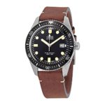 Oris Divers Sixty-Five Steel Men’s Watch on Brown Leather Strap – 73377204054LS