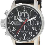 Invicta Men’s 1512 I “Force” Stainless Steel Watch with Cloth and Leather Strap, Black