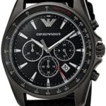 Emporio Armani Men’s AR6122 Sport Black Leather Quartz Watch