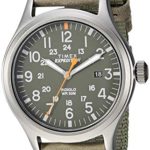Timex Men’s TW4B14000 Expedition Scout 40mm Green/Gray Leather/Nylon Strap Watch