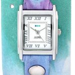 La Mer Collections Women’s LMSTW3001 Malibu Tie Dye Green Silver Wrap Watch