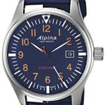 Alpina Men’s Startimer Stainless Steel Swiss-Quartz Watch with Nylon Strap, Blue, 21 (Model: AL-240N4S6)