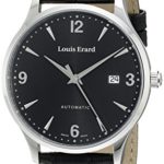 Louis Erard Men’s 69219AA02.BDC82 “1931 Collection” Stainless Steel Automatic Watch with Black Leather Band