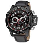 Akribos XXIV Men’s ‘Conqueror’ Multifunction Watch – 3 Subdials Day, Date and GMT On Genuine Leather Strap – AK605