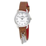 Coach Delancey White Dial Ladies Leather Watch 14502800