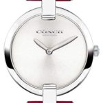 Coach Womens Red Leather Chrystie Watch 14503199