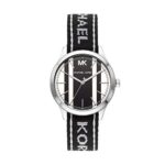 Michael Kors Women’s Runway Three-Hand Silver-Tone Stainless Steel Watch MK2795