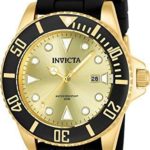 Invicta Men’s Pro Diver Stainless Steel Quartz Watch with Silicone Strap, Black, 22 (Model: 90302)