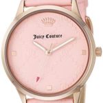 Juicy Couture Black Label Women’s JC/1080RGPK Rose Gold-Tone and Pink Quilted Leather Strap Watch