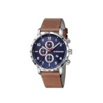 Wenger Men’s Attitude Stainless Steel Swiss-Quartz Leather Strap, Brown, 21 Casual Watch (Model: 01.1543.108)