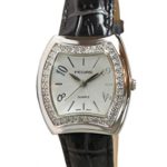 Pedre 7880SX-Black Grape- Women’s Silver-tone Leather Strap Watch