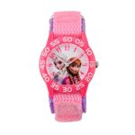 Disney Girls’ Anna & Elsa Plastic Pink Watch