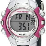 Marathon by Timex Women’s T5K646 Digital Mid-Size Gray/Pink Resin Strap Watch