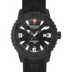 Swiss Military Mens Analogue Classic Quartz Watch with Silicone Strap 06-4302.27.007