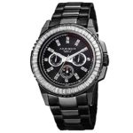 Akribos XXIV Men’s ‘Grandiose’ Diamond Watch – 3 Multifunction Subdials, Double Diamond Hour Markers On Stainless Steel Bracelet – AK700
