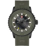Swiss Military Hanowa Men’s Challenge 47mm Green Silicone Band Steel Case Quartz Watch 06-4281.27.006