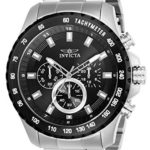 Invicta Men’s Speedway Quartz Watch with Stainless-Steel Strap, Silver, 10 (Model: 24210)