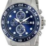 Invicta Men’s 15205 Pro Diver Chronograph Blue Dial Stainless Steel Watch