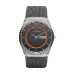 Skagen Men’s Titanium Watch with Orange Accents