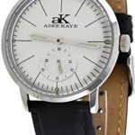 Adee Kaye #AK9044-M Men’s Retro Vintage Leather Band Silver Dial Automatic Watch