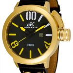 Adee Kaye Men’s AK7285-MG Analog Display Japanese Quartz Black Watch