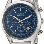 Invicta Men’s Speedway Quartz Watch with Stainless-Steel Strap, Silver, 22 (Model: 24209)