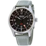 Alpina Men’s Startimer Stainless Steel Swiss-Quartz Watch with Nylon Strap, Grey, 21 (Model: AL-247B4S6)