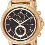 Tommy Hilfiger Women’s Sophisticated Sport Quartz Watch with Stainless-Steel-Plated Strap, Rose Gold, 18 (Model: 1781820)