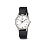 Boccia Women’s Quartz Watch with Leather Strap, Black, 16 (Model: 3310-01)