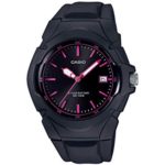 Casio Women’s Sporty Stainless Steel Quartz Watch with Resin Strap, Black, 15 (Model: LX-610-1A2VCF)