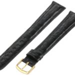 Hadley-Roma Men’s 20mm Leather Watch Strap, Color:Black (Model: MS2001XA-200)