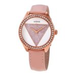 Guess Womens Analogue Quartz Watch with Leather Strap W0884L6