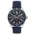 Nautica Men’s ‘Key Biscayne’ Quartz Stainless Steel and Nylon Casual Watch, Color:Blue (Model: NAPKBN003)