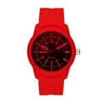 Diesel Men’s Armbar Silicone Casual Watch, Color: Red (Model: DZ1820)