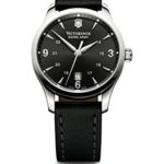 Victorinox Alliance Black Dial Leather Strap Mens Watch 241474XG