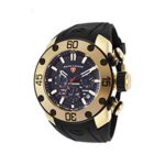 Swiss Legend Men’s ‘Lionpulse’ Quartz Stainless Steel and Silicone Watch, Color:Black (Model: 10616SM-YG-01-BB)