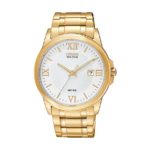 Citizen Men’s Eco-Drive Goldtone and White Watch