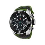 Swiss Legend Men’s SL10617SM01GRNS Lionpulse Chronograph Black Silicone Watch