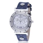 Versace Unisex VA9090013 Vanity Chrono Analog Display Swiss Quartz Blue Watch