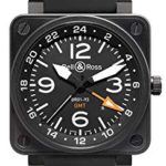 Bell & Ross Men’s BR-01-93-GMT Aviation Black GMT Dial Watch Watch