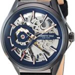Kenneth Cole New York Men’s Automatic Stainless Steel Japanese-Quartz Watch with Leather Strap, Black, 17.1 (Model: KC50923002)
