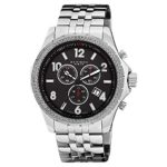 Akribos XXIV Men’s ‘Ultimate” Swiss Chronograph Watch – 3 Multifunction Subdials with Date Window On Stainless Steel Bracelet – AK659