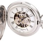 Charles-Hubert, Paris 3919 Premium Collection Stainless Steel Mechanical Pocket Watch