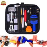 Watch Jewelry Repair Tool Kit, TFSeven 147Pcs Professional Repair Tool Set with Back Opener Band Pin Strap Link Remover Hammer Screwdrivers Wrench Cutter Spring Bar for Men Women Kids Wristwatch