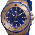 Technomarine Men’s Sea Manta Stainless Steel Quartz Watch with Silicone Strap, Blue, 30 (Model: TM-218021)