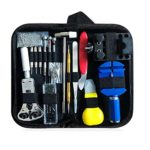 Chris.W 147 PCS Watch Repair Tool Kit Professional, Case Opener Hammer Spring Bar Watch Band Link Pin Tools Set with Carrying Case