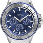 Nautica auc Mens Analog Japanese Quartz Watch with Silicone Bracelet NAPAUC001