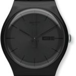Swatch Men’s SUOB702 Quartz Black Dial Day And Date Plastic Watch