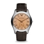 Emporio Armani Men’s AR1704 Classic Champagne Dial Brown Leather, Watch