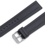 Momentum ZC-22GRV BLACK 22 Format 4 Groove Rubber Watch Strap